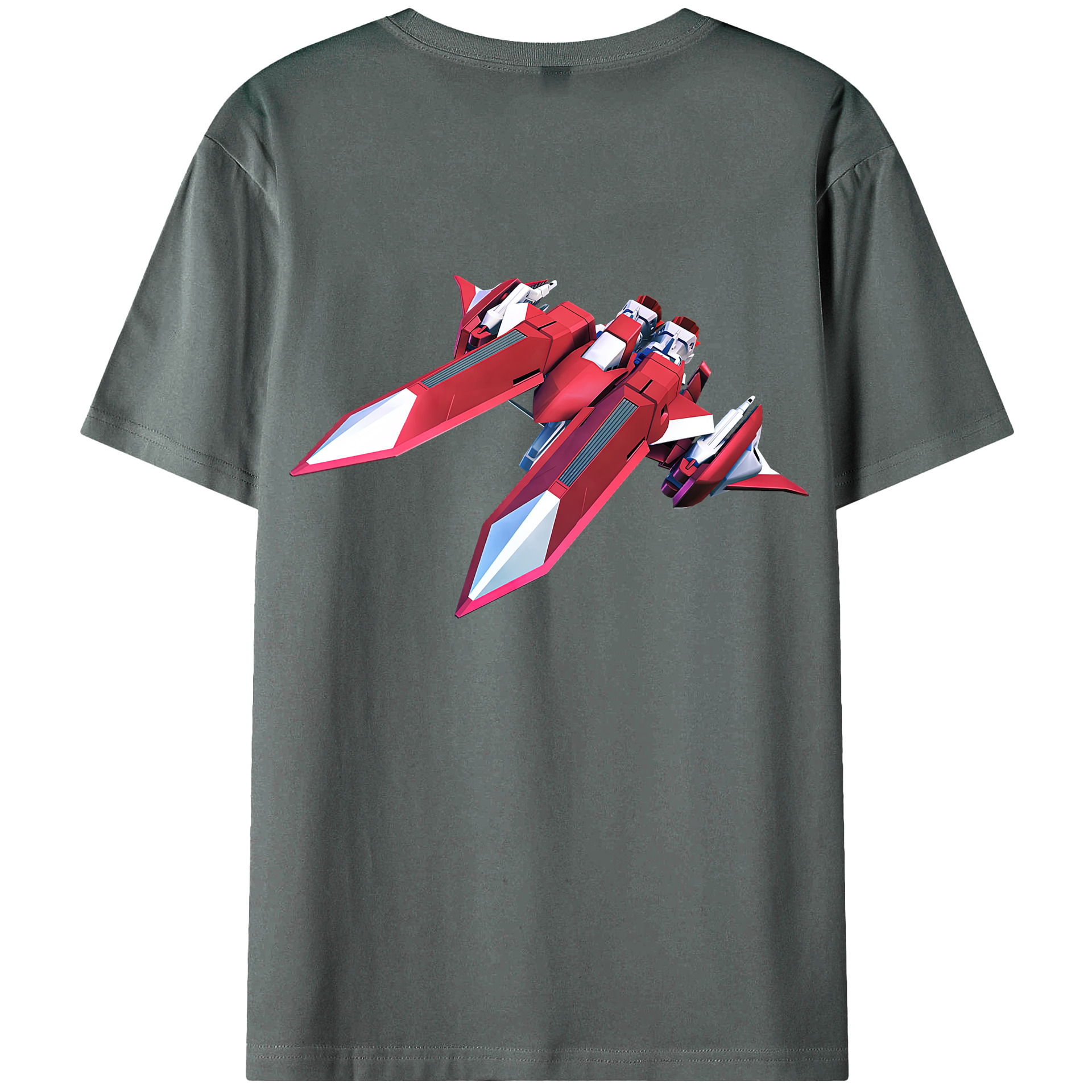 （画像用） 機動戦士ガンダム Mobile Suit Gundam 綿100％ メンズ半袖Tシャツ（バックプリント） 通気性